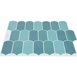 vidaXL Veer Tegel 10 st Blauw 30 x 30 cm Polyurethaan en PET