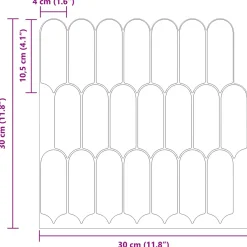 vidaXL Veer Tegel 10 st Roze 30 x 30 cm Polyurethaan en PET