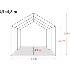 vidaXL Veetent verwijderbaar 550 g/m² 3,3x4,8 m PVC donkergroen