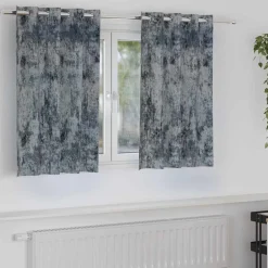 vidaXL Velvet Gordijnen 2 st Zilvergrijs 140 x 140 cm Fluweel