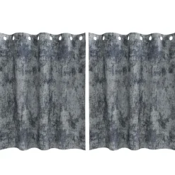 vidaXL Velvet Gordijnen 2 st Zilvergrijs 140 x 140 cm Fluweel
