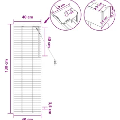vidaXL Venetiaanse jaloezie Zwart 40 x 130 cm 35 mm