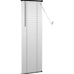 vidaXL Venetiaanse jaloezie Zwart 150 x 40 cm 25 mm PVC