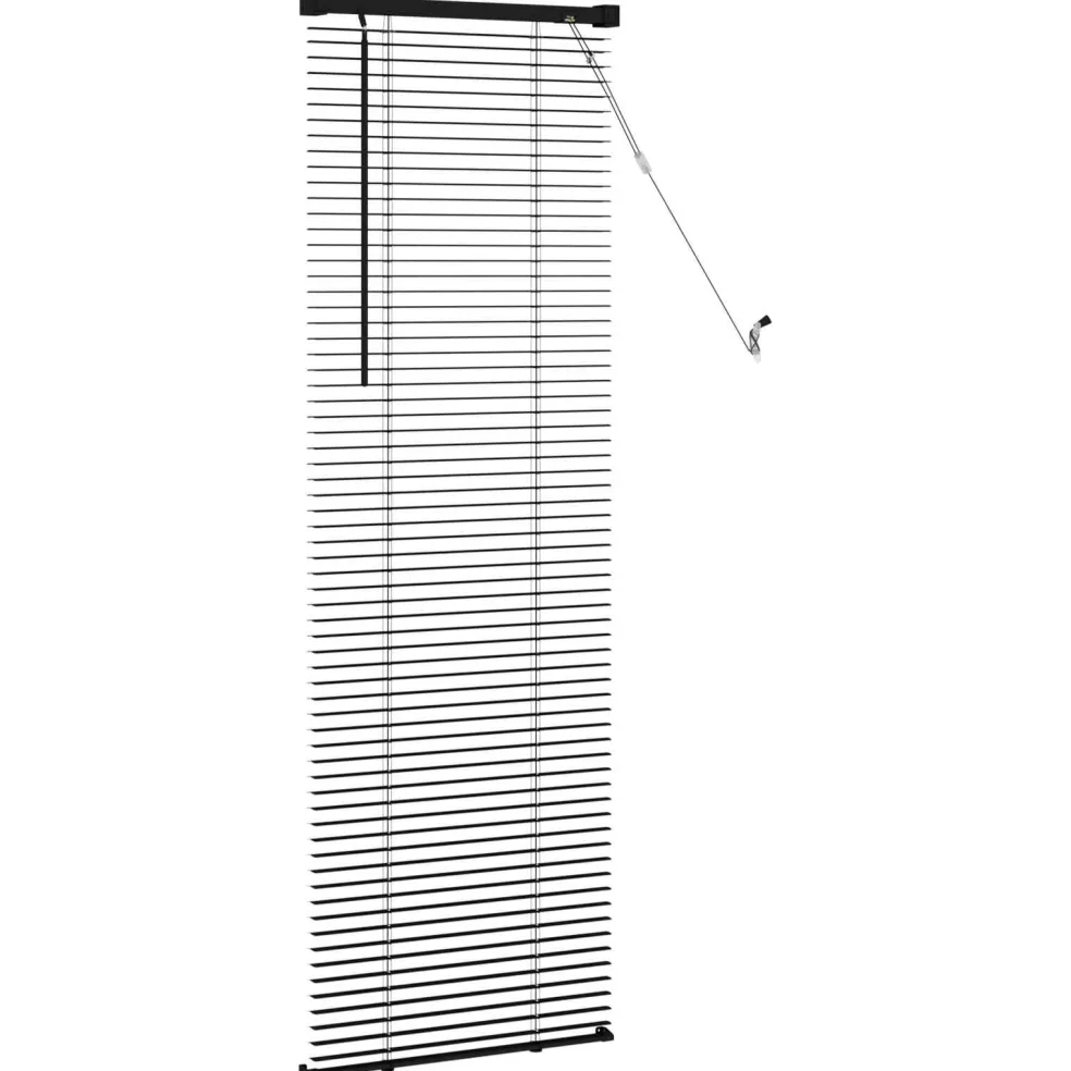 vidaXL Venetiaanse jaloezie Zwart 150 x 40 cm 25 mm PVC