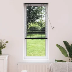 vidaXL Venetiaanse jaloezie Zwart 150 x 40 cm 25 mm PVC