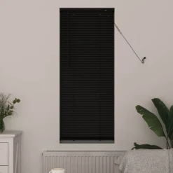 vidaXL Venetiaanse jaloezie Zwart 150 x 40 cm 25 mm PVC