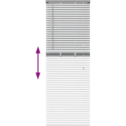 vidaXL Venetiaanse jaloezie zilver 130 x 45 cm 25 mm Aluminium
