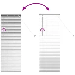 vidaXL Venetiaanse jaloezie zilver 130 x 45 cm 25 mm Aluminium