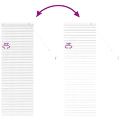 vidaXL Venetiaanse jaloezie Wit 130 x 45 cm 25 mm Aluminium