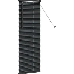 vidaXL Venetiaanse jaloezie Zwart 130 x 45 cm 25 mm Aluminium