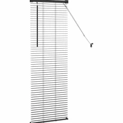 vidaXL Venetiaanse jaloezie Zwart 130 x 45 cm 25 mm Aluminium