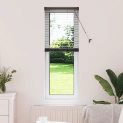vidaXL Venetiaanse jaloezie Zwart 130 x 45 cm 25 mm Aluminium