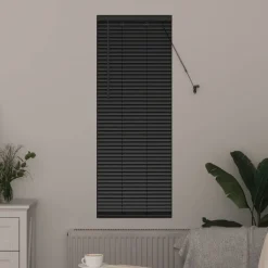 vidaXL Venetiaanse jaloezie Zwart 130 x 45 cm 25 mm Aluminium