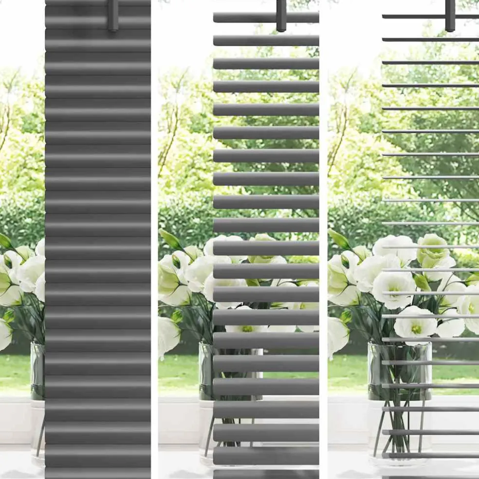 vidaXL Venetiaanse jaloezie Donkergrijs 130 x 40 cm 25 mm Aluminium