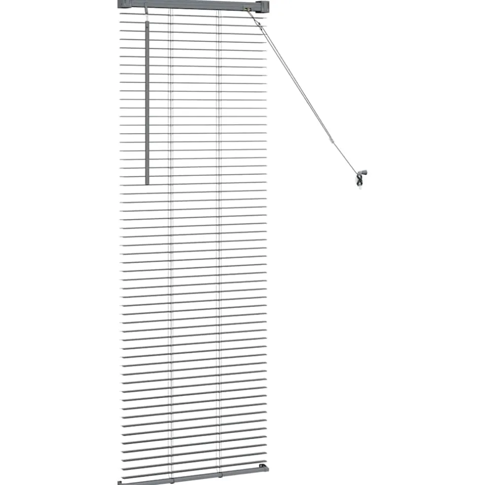 vidaXL Venetiaanse jaloezie Donkergrijs 130 x 40 cm 25 mm Aluminium