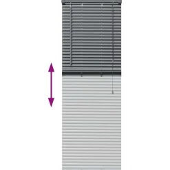 vidaXL Venetiaanse jaloezie Donkergrijs 130 x 40 cm 25 mm Aluminium
