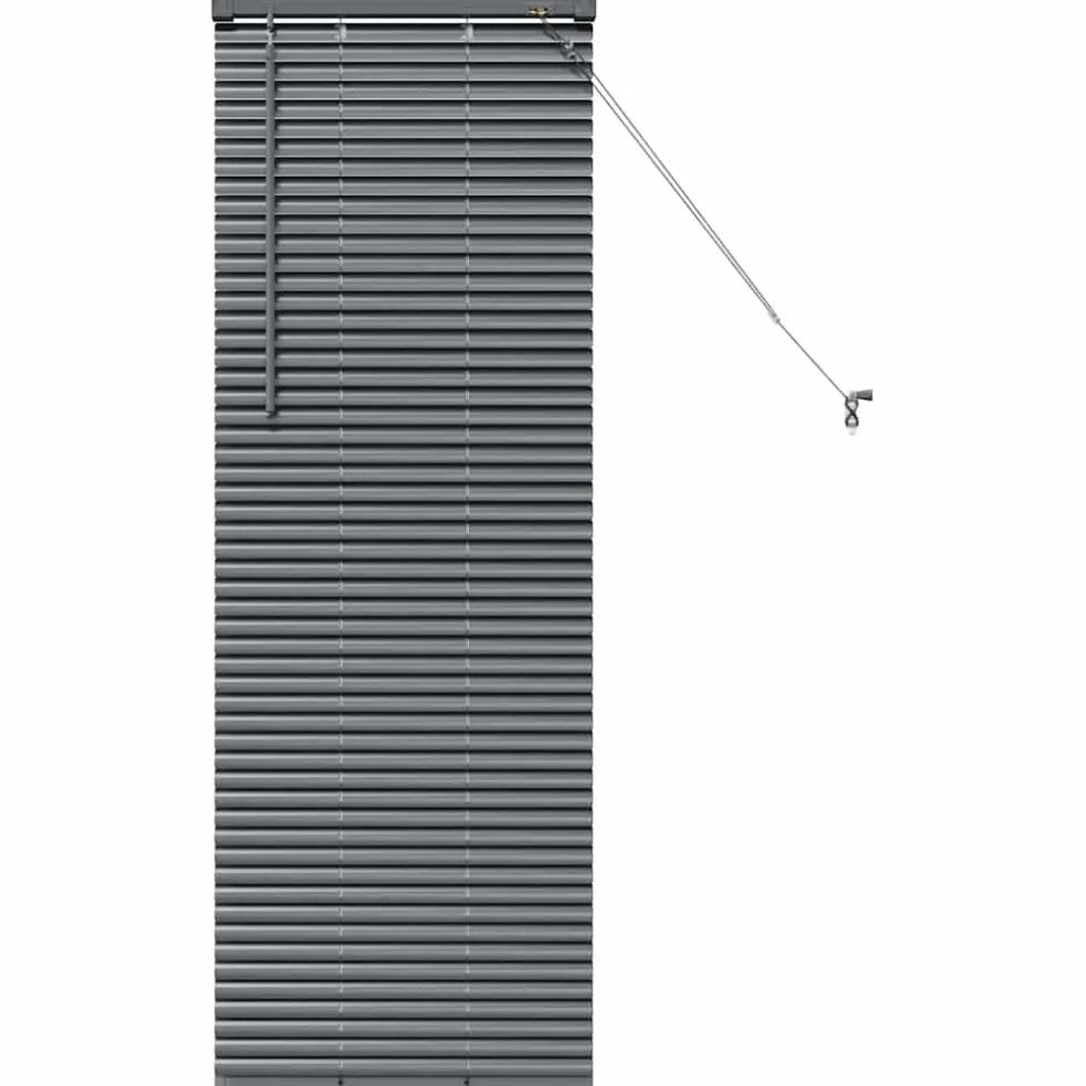 vidaXL Venetiaanse jaloezie Donkergrijs 130 x 40 cm 25 mm Aluminium