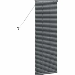 vidaXL Venetiaanse jaloezie Donkergrijs 130 x 40 cm 25 mm Aluminium