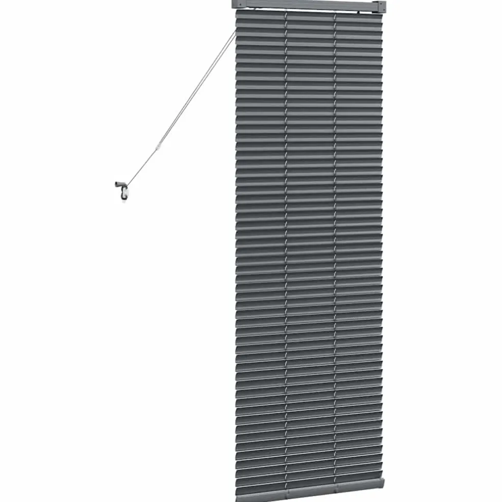vidaXL Venetiaanse jaloezie Donkergrijs 130 x 40 cm 25 mm Aluminium
