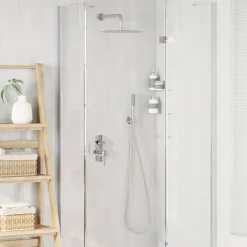 vidaXL Verborgen Douche Systeem (Rond) zilver RVS 201
