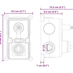 vidaXL Verborgen Douche Systeem (Rond) zilver RVS 201