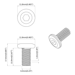 vidaXL Vergrendelingsschroef 2 st Zilver M6 x 15 mm Staal