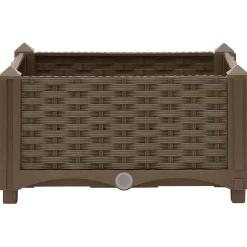 vidaXL Verhoogde plantenbakken Bruin 40 x 40 x 23 cm PP