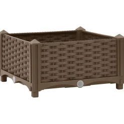 vidaXL Verhoogde plantenbakken Bruin 40 x 40 x 23 cm PP