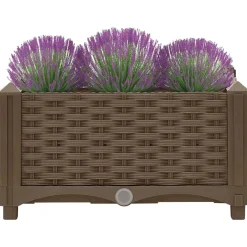 vidaXL Verhoogde plantenbakken Bruin 40 x 40 x 23 cm PP