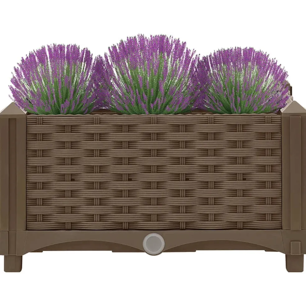 vidaXL Verhoogde plantenbakken Bruin 40 x 40 x 23 cm PP