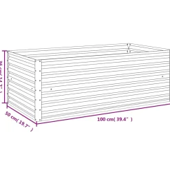 vidaXL Verhoogde tuinbak 100x50x36 cm cortenstaal