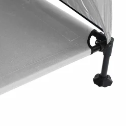 vidaXL Verhoogd Hondenbed 127 x 81 x 108 cm Stof en Staal Zilvergrijs