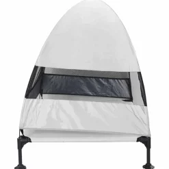 vidaXL Verhoogd Hondenbed 127 x 81 x 108 cm Stof en Staal Zilvergrijs