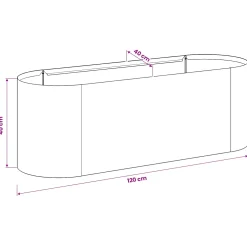 vidaXL Verhoogd Tuinbed weervast staal 120 x 40 x 40 cm