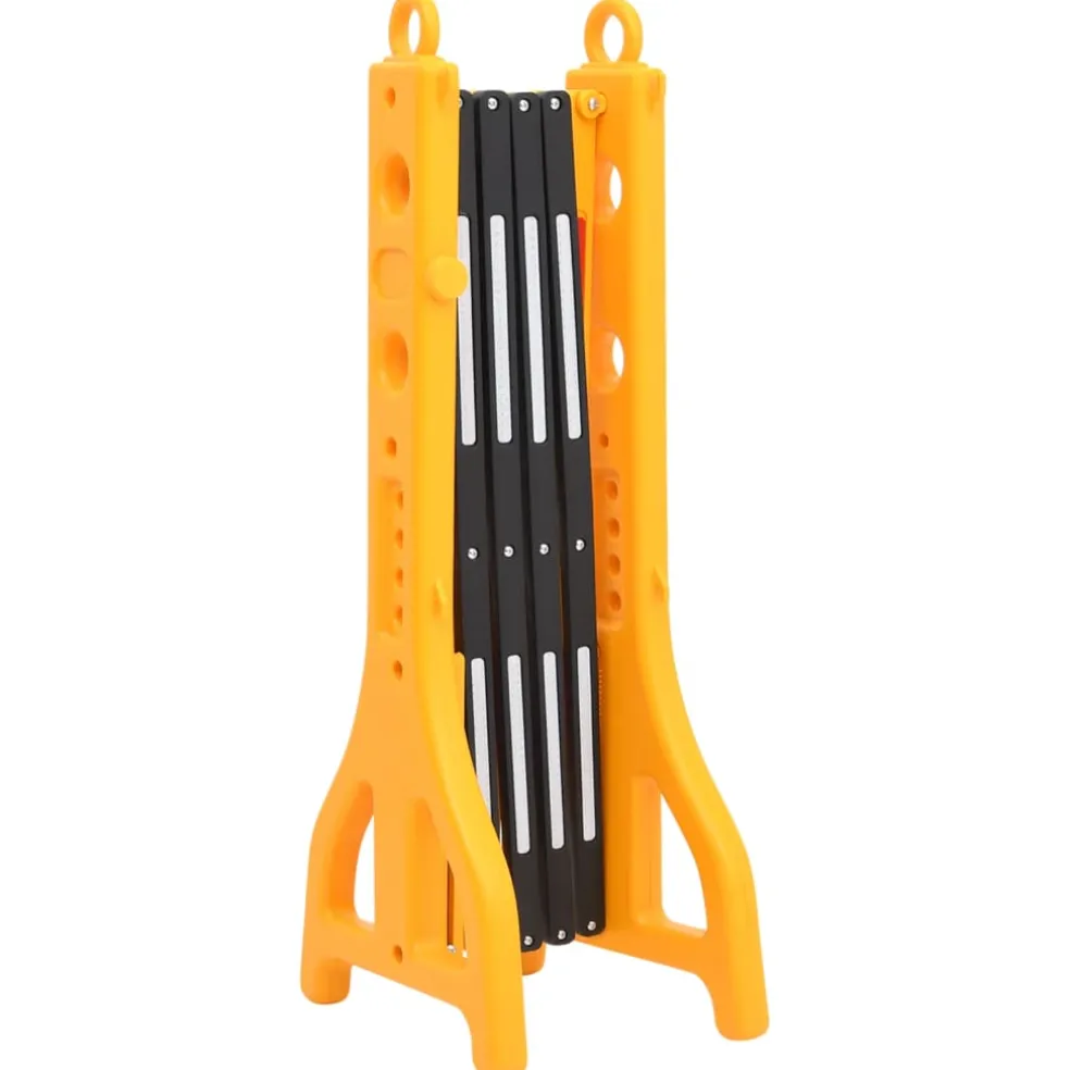 vidaXL Verkeersbarrière inklapbaar 250x38x96 cm geel en zwart