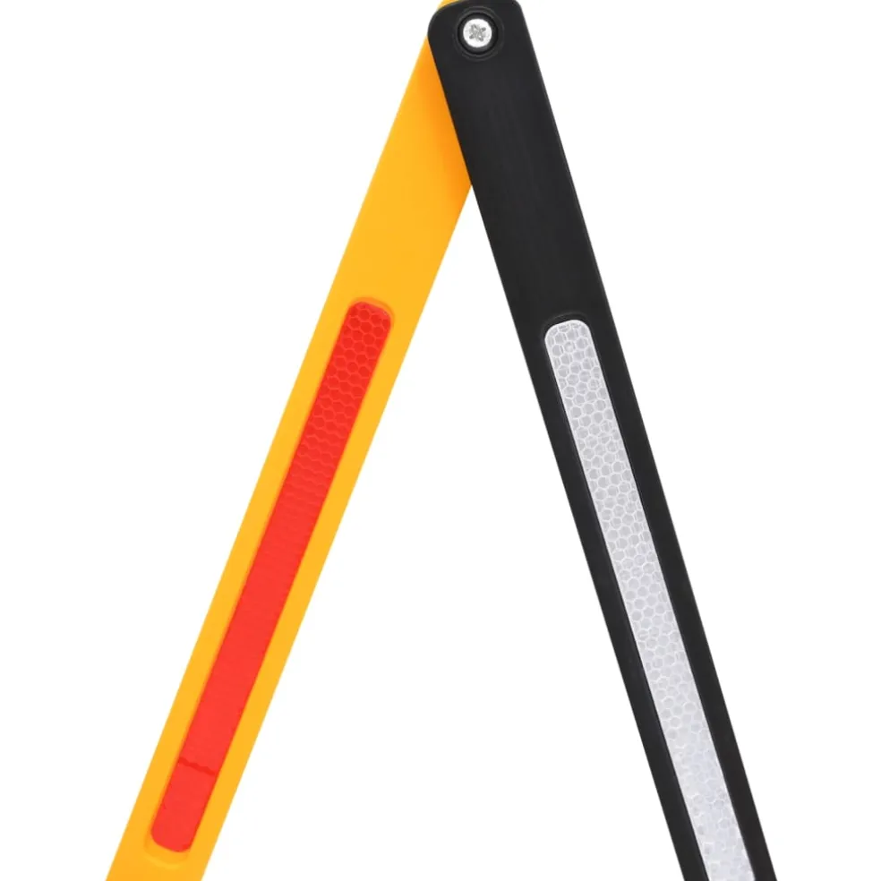 vidaXL Verkeersbarrière inklapbaar 250x38x96 cm geel en zwart
