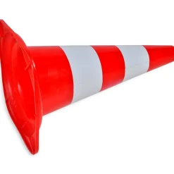 vidaXL Verkeerskegel reflecterend 50 cm rood en wit 10 st