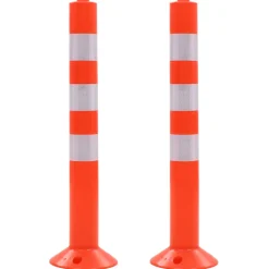 vidaXL Verkeerspalen 75 cm kunststof 2 st