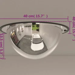 vidaXL Verkeersspiegel met volledige koepel Ø40 cm acryl