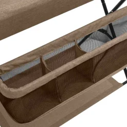 vidaXL Verschoontafel ijzer taupe