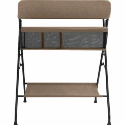 vidaXL Verschoontafel ijzer taupe