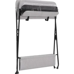 vidaXL Verschoontafel ijzer lichtgrijs