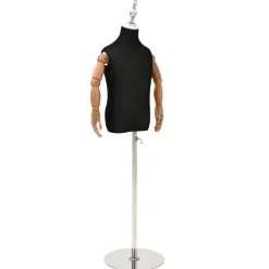 vidaXL Verstelbare 120-150 cm Mannequin met Basis Uniseks PP Zwart