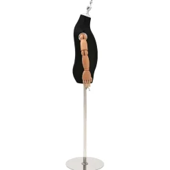 vidaXL Verstelbare 120-150 cm Mannequin met Basis Uniseks PP Zwart