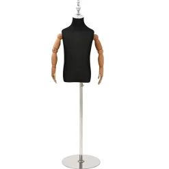 vidaXL Verstelbare 120-150 cm Mannequin met Basis Uniseks PP Zwart