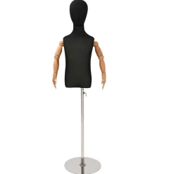 vidaXL Verstelbare 120-150 cm Mannequin met Basis Uniseks PP Zwart