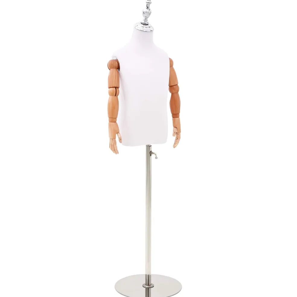 vidaXL Verstelbare 120-150 cm Mannequin met Basis Uniseks PP Wit