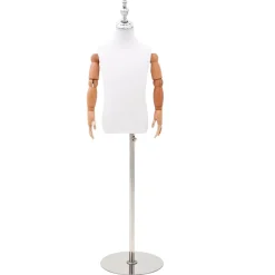 vidaXL Verstelbare 120-150 cm Mannequin met Basis Uniseks PP Wit