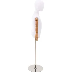 vidaXL Verstelbare 120-150 cm Mannequin met Basis Uniseks PP Wit