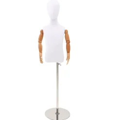 vidaXL Verstelbare 120-150 cm Mannequin met Basis Uniseks PP Wit